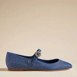 Larroude Denim Blue Ballet Flats, size 8.5